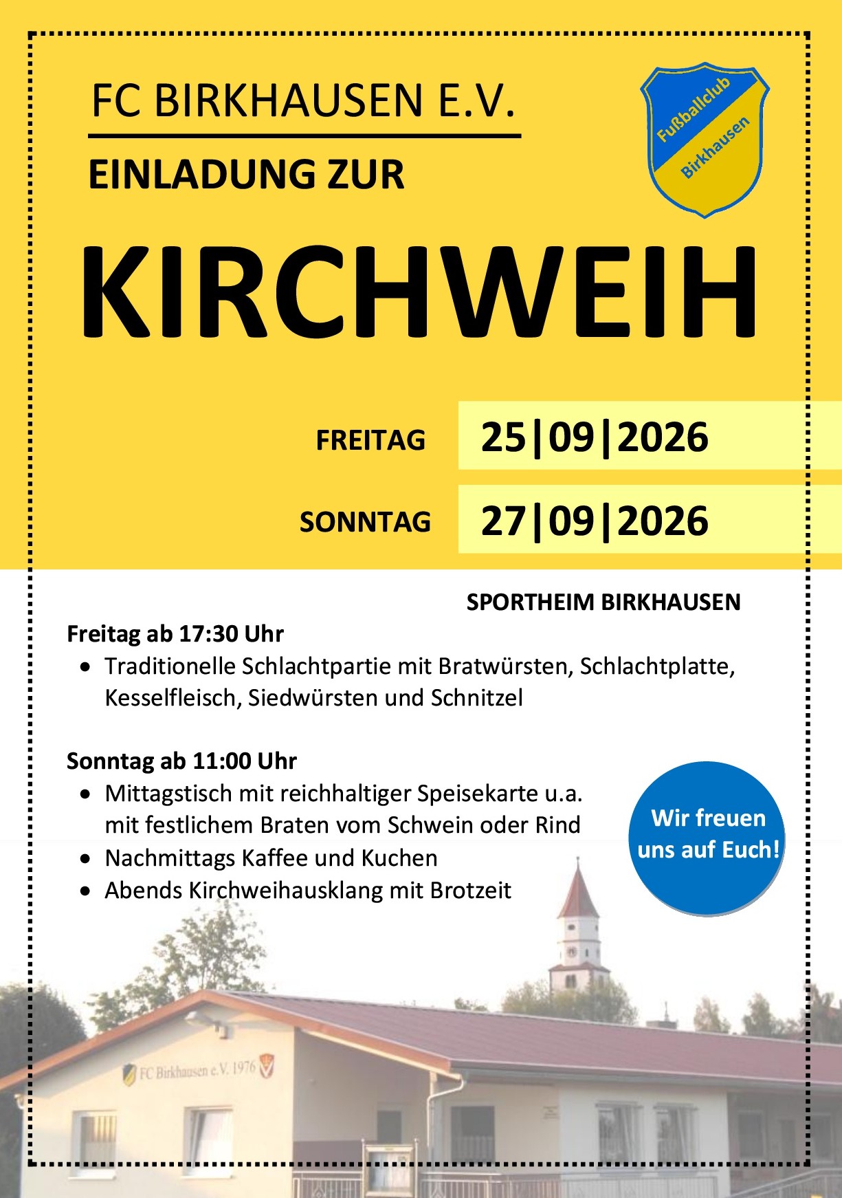 Kirchweih am 25./27. September 2026